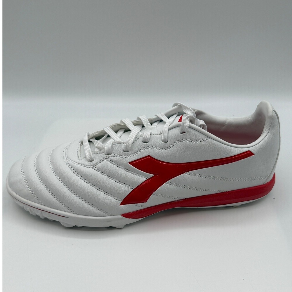 Diadora Soccer Cleats Men's 9.5,EU:43,White Red Quilted Brasil Elite,101.178786